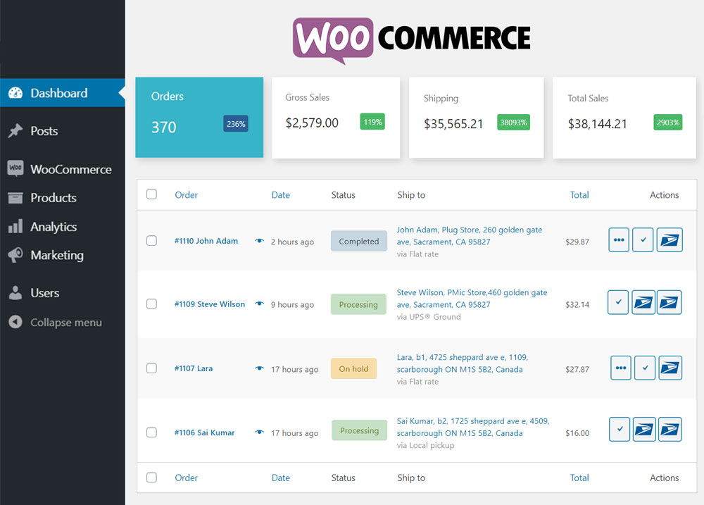 Woo-Dashboard