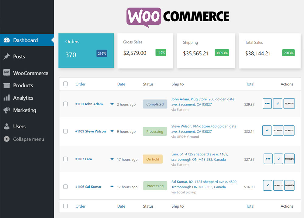 Woo-Dashboard