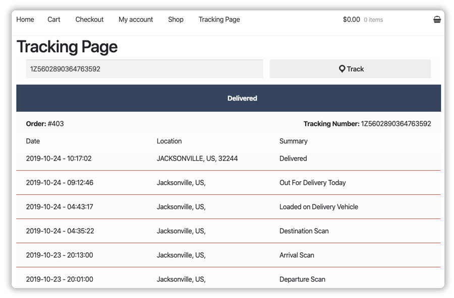 custom-shipment-tracking-lookup-page