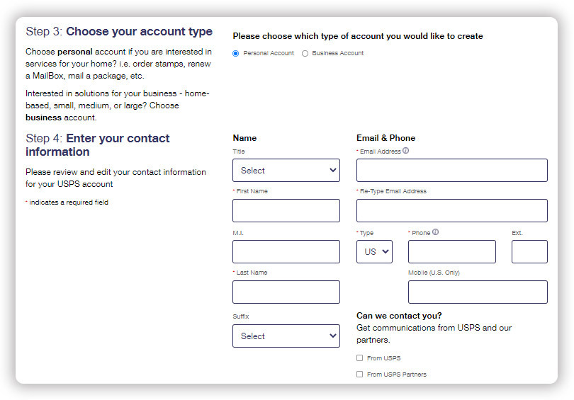 create a usps business account