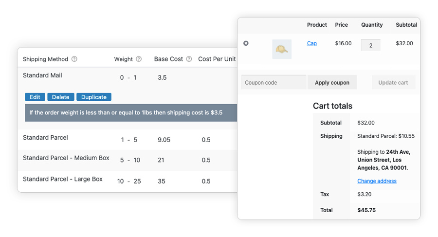 woocommerce weight based table rate