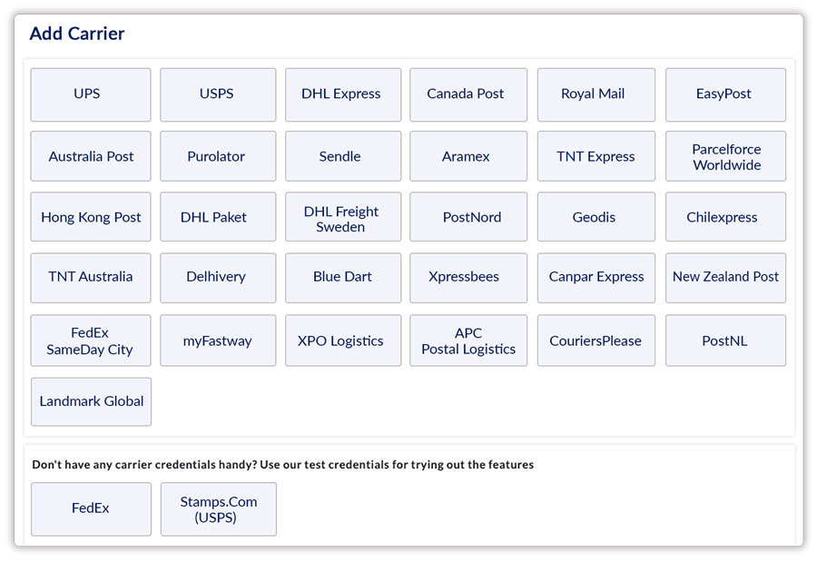 supported carriers