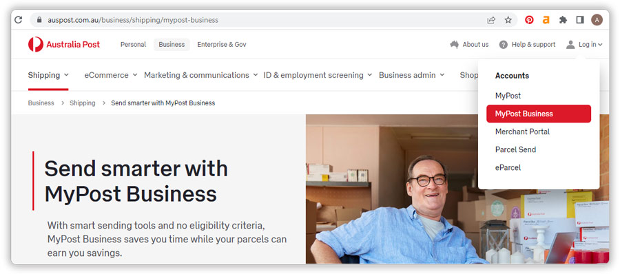 mypost business login