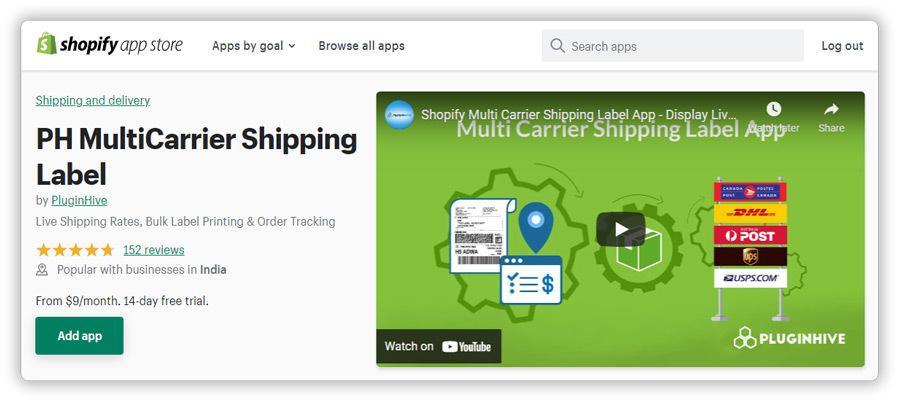 Shopify Multi Carrier Shipping label app