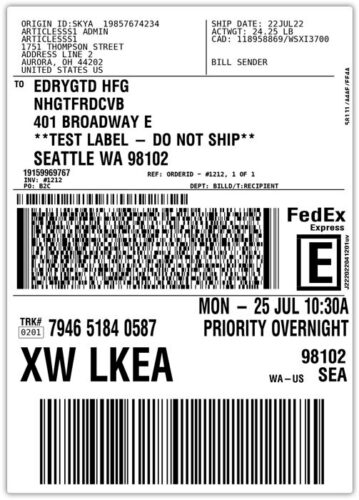 ZPL fedex label