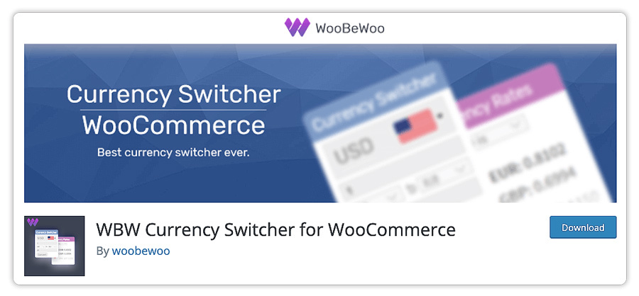 WooCommerce Currency Switcher by Woobewoo
