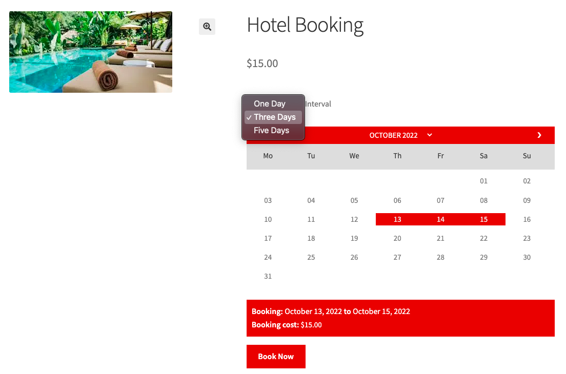 custom booking intervals