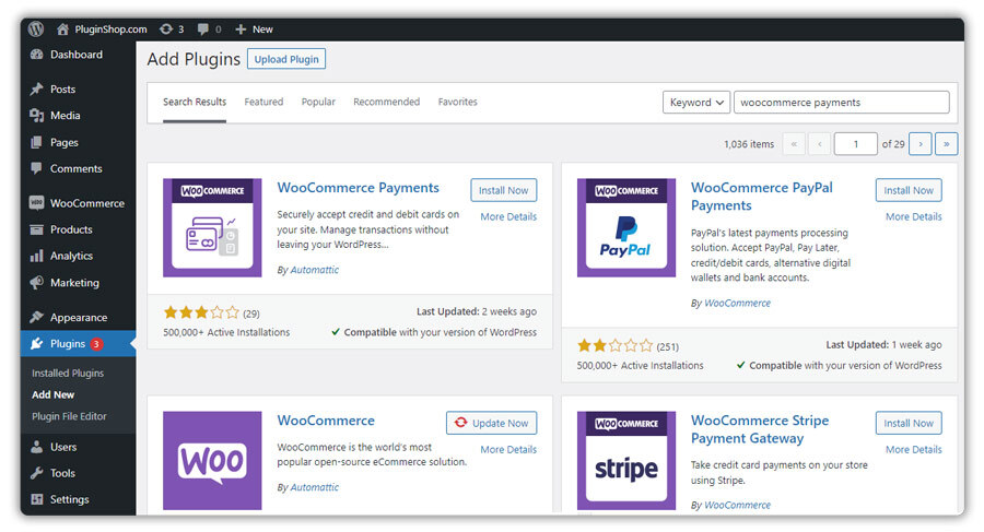 Woocommerce payments plugin