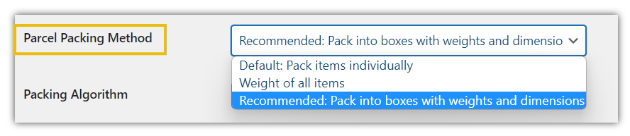 Parcel Packing Method