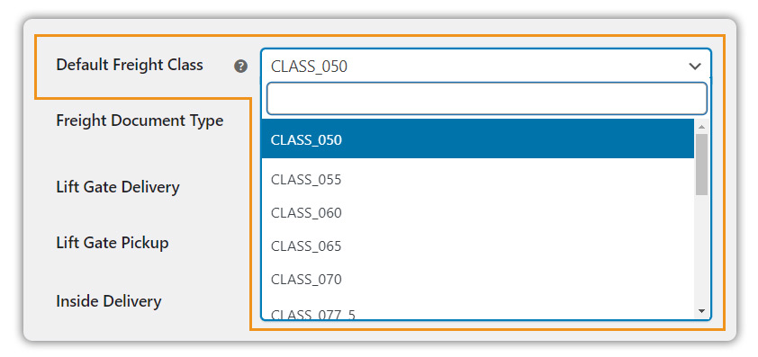 default-freight-class