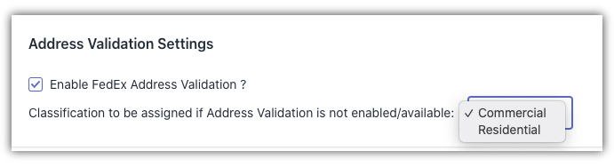 manually enable address validation