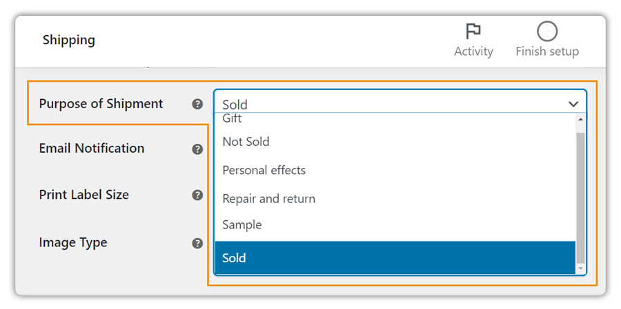 assign-purpose-of-shipment