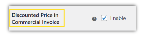 Discounted Price in Commercial Invoice