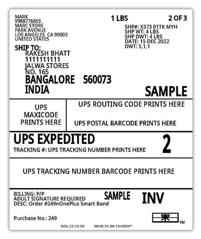 order label 3.2