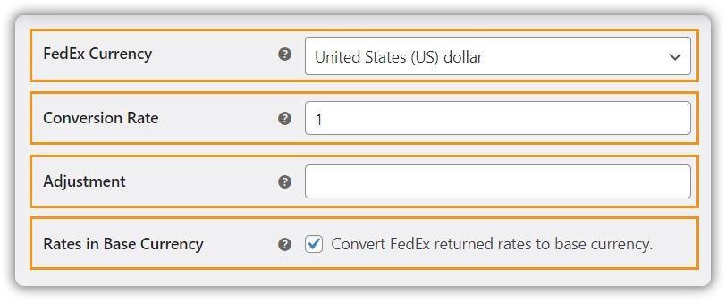 Currency rates