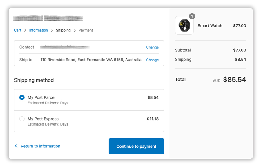 shopify checkout