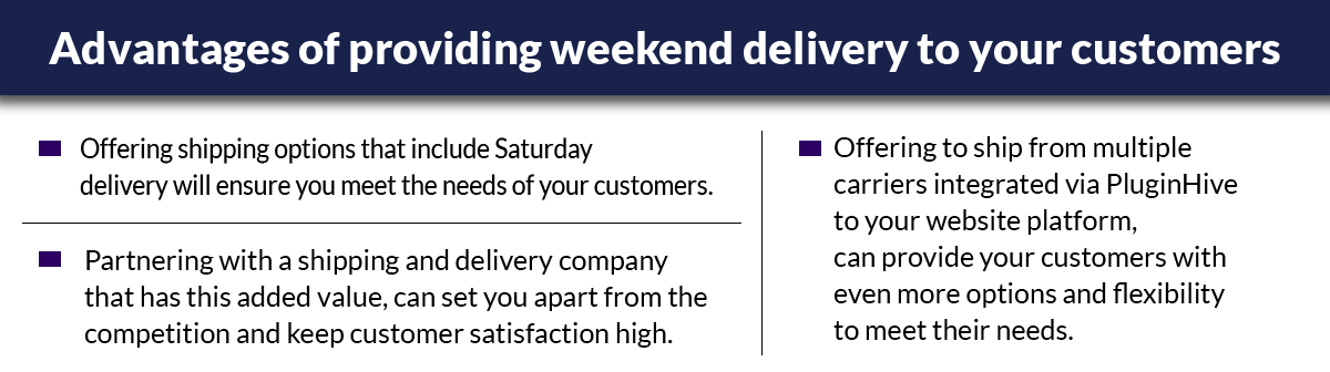 Advantages of providing weekend delivery to your customers