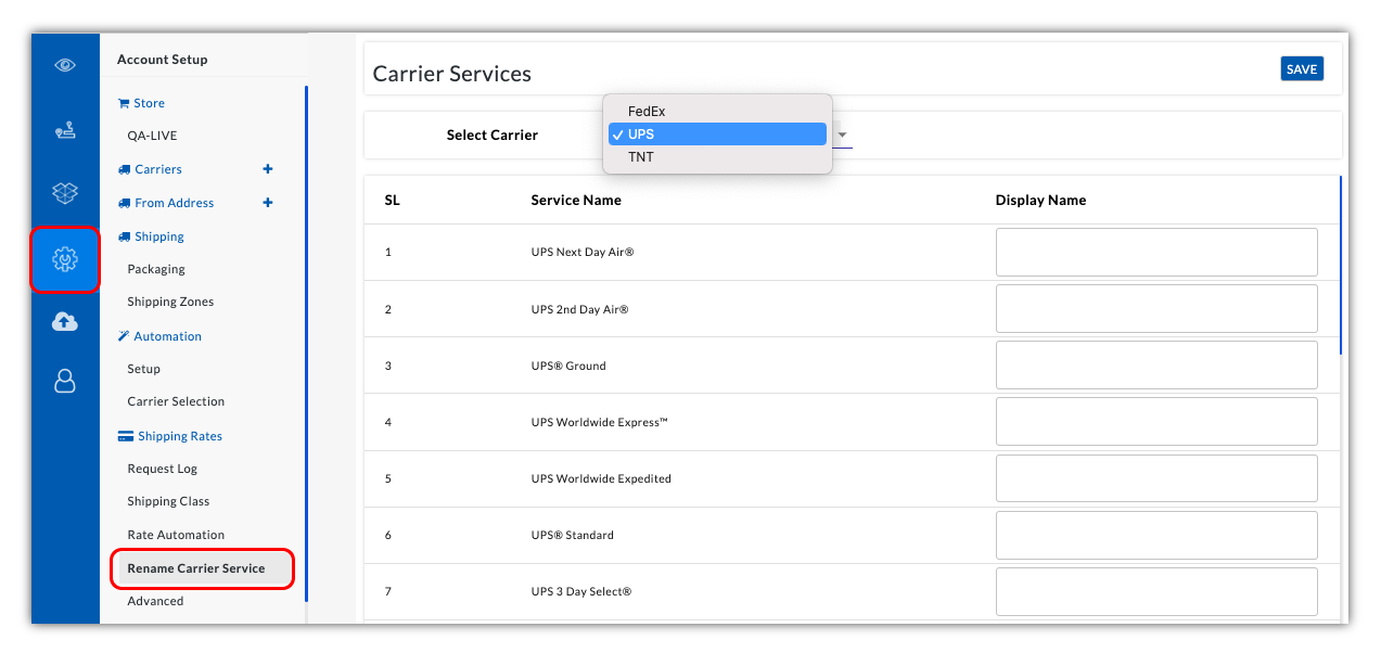 select carrier
