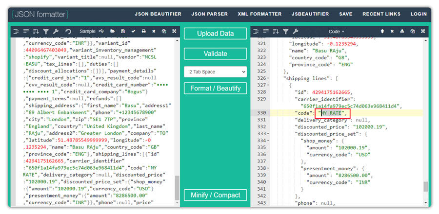 JSON Formatter