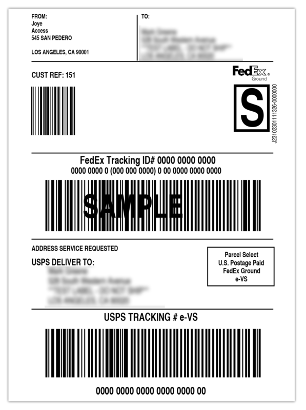 fedex smartpost shipping label