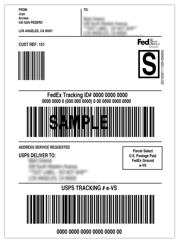 fedex round trip label