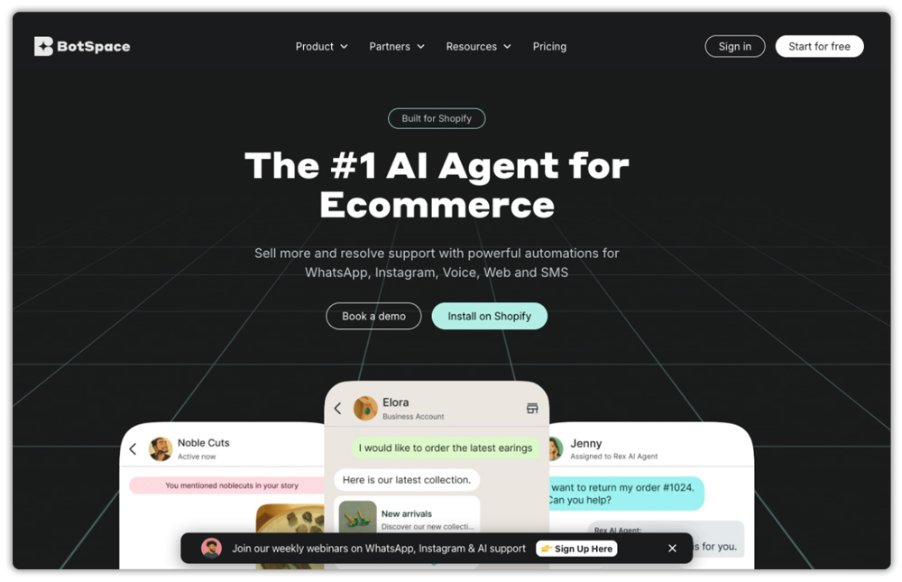 BotSpace: AI Customer Support & Upsell