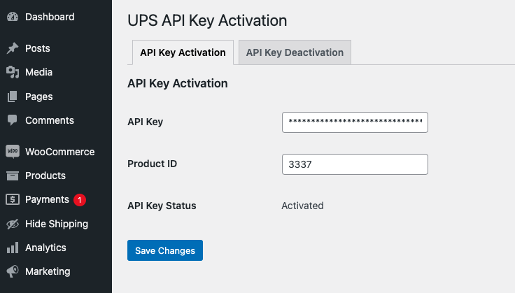 api license key and product id 