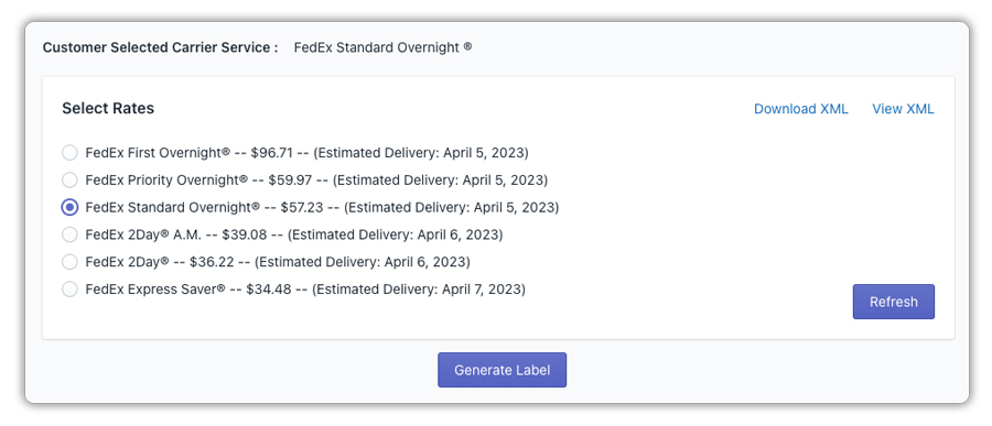 fedex label generation