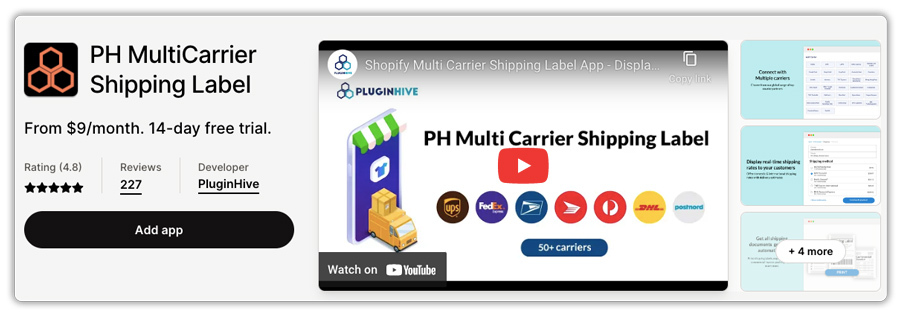 shopify multi carrier app