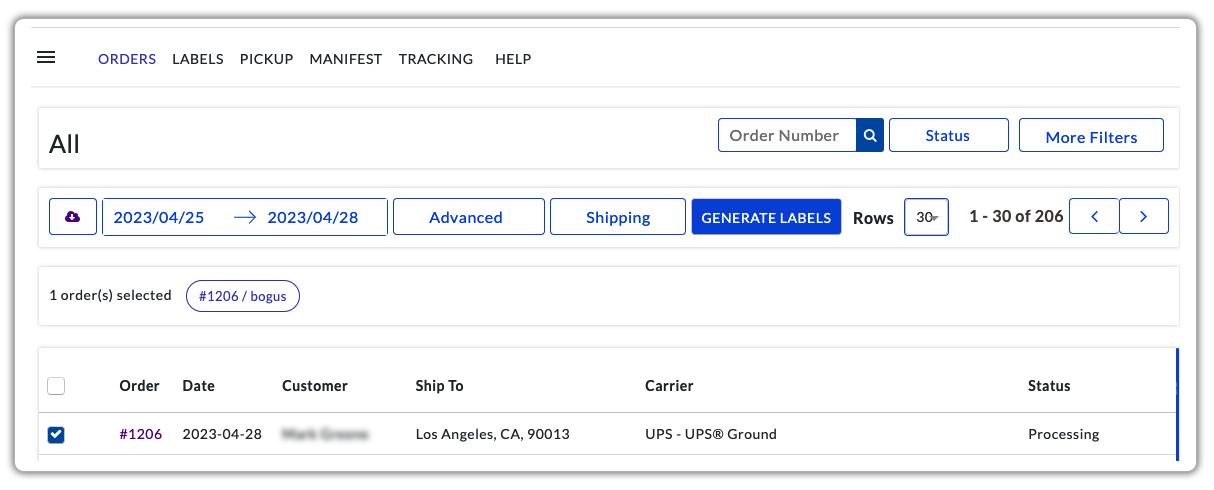 generate ups labels