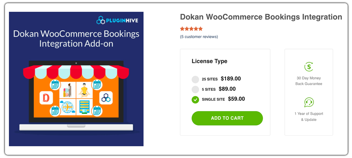 Dokan WooCommerce Bookings Integration