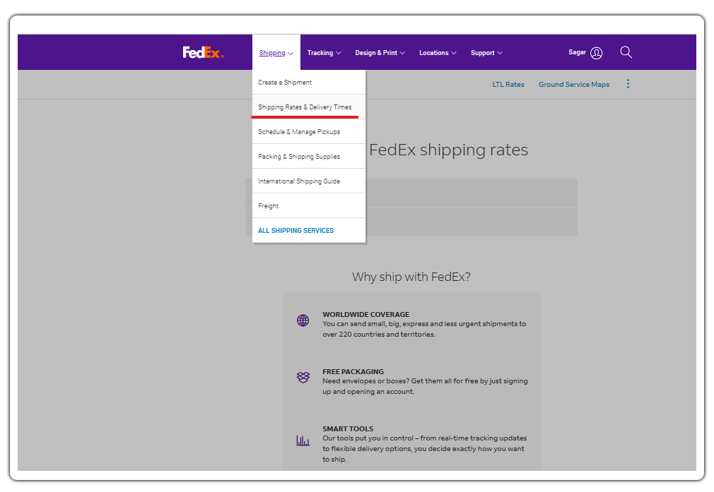 fedex rates calculator