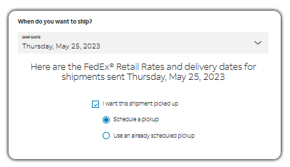 fedex shipment date