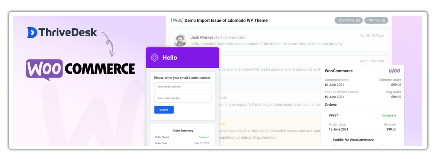 thrivedesk woocommerce support