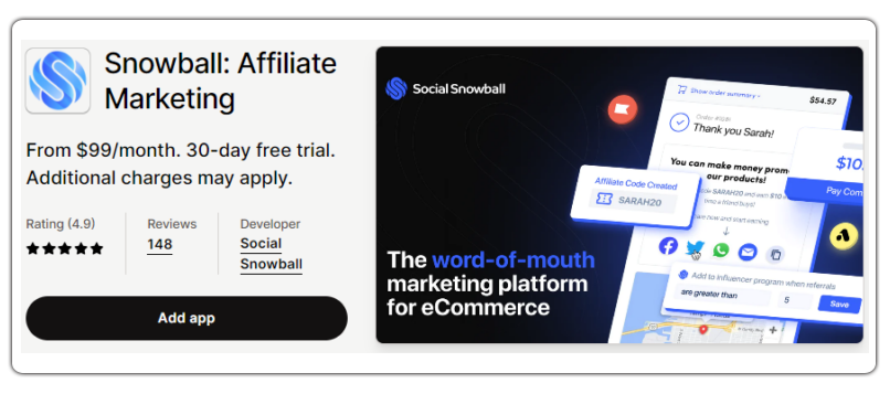 snow - affiliate marketing