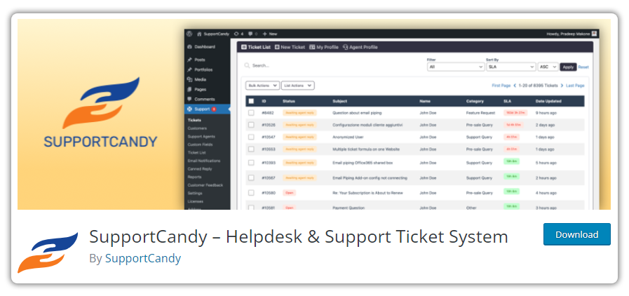 support candy woocommerce suppport