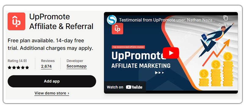 uppromote affiliate & referral