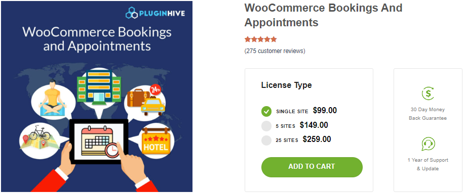 woocommerce bookings