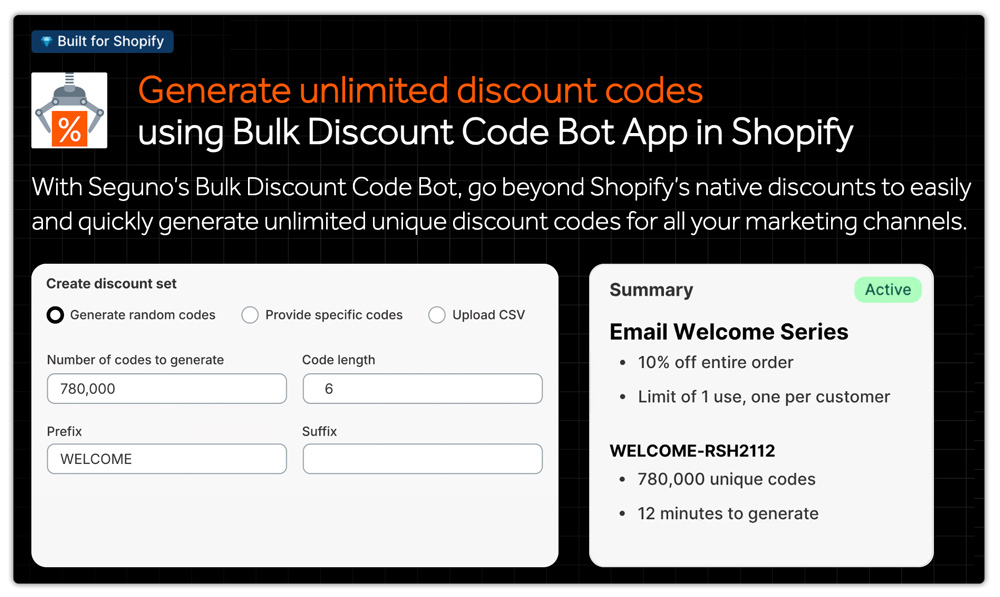 Bulk Discount Code Bot