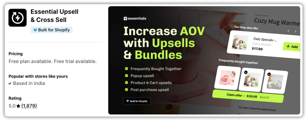 Essential Upsell & Cross Sell