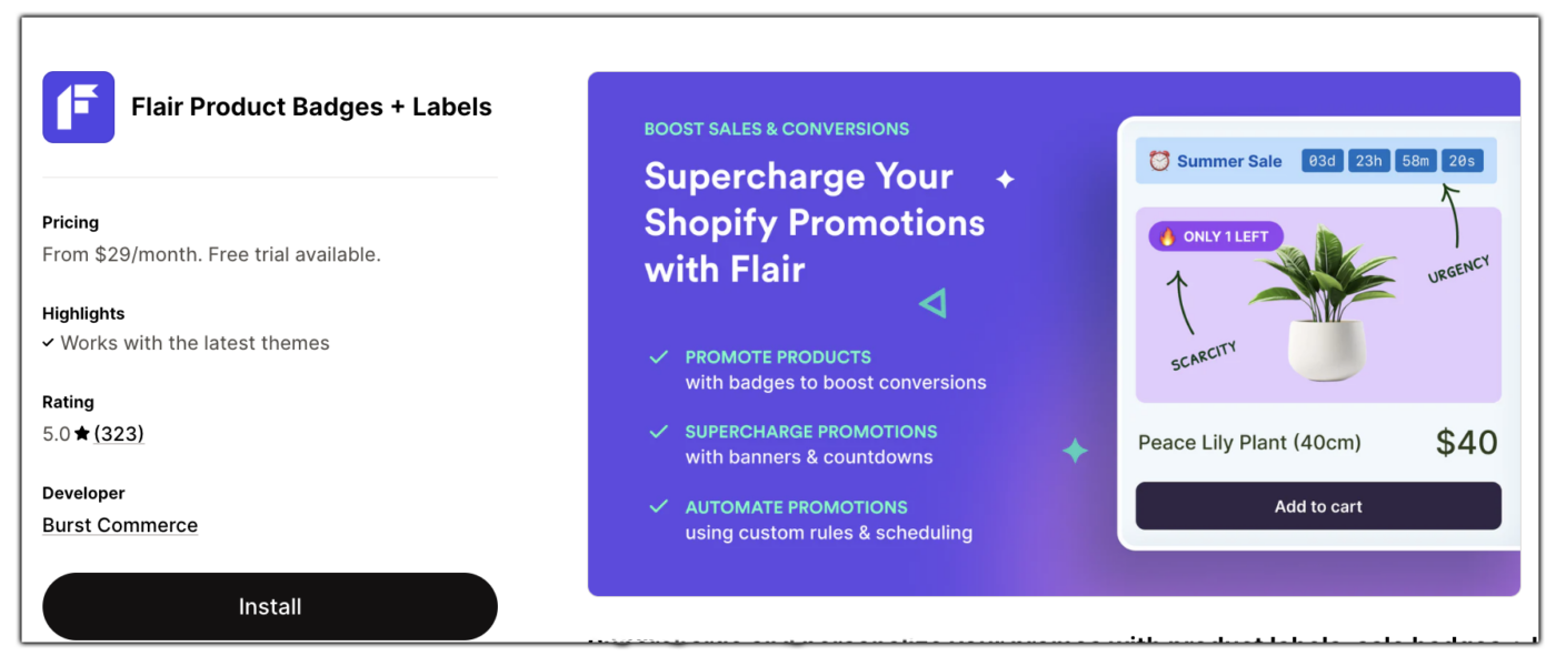 flair product badges