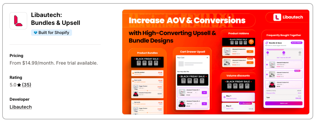 Libautech: Bundles & Upsell