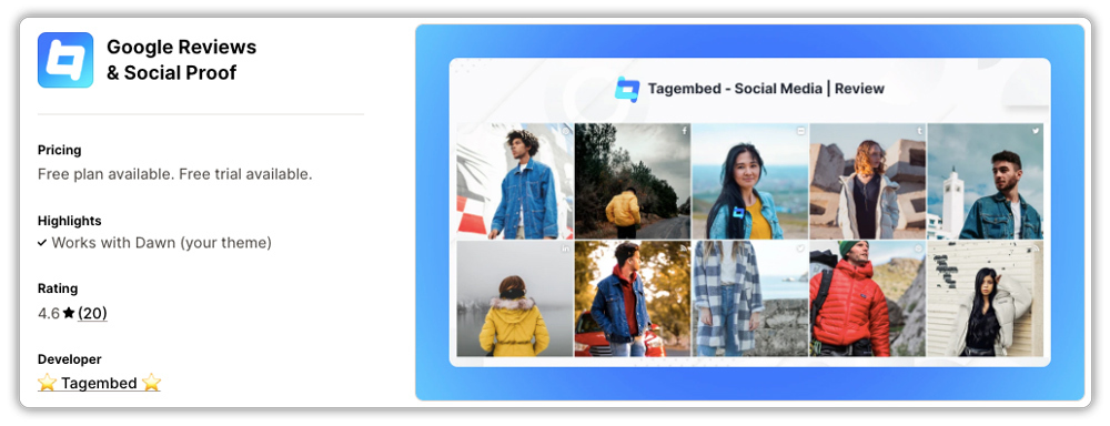 Tagembed - Google Reviews & Social Proof