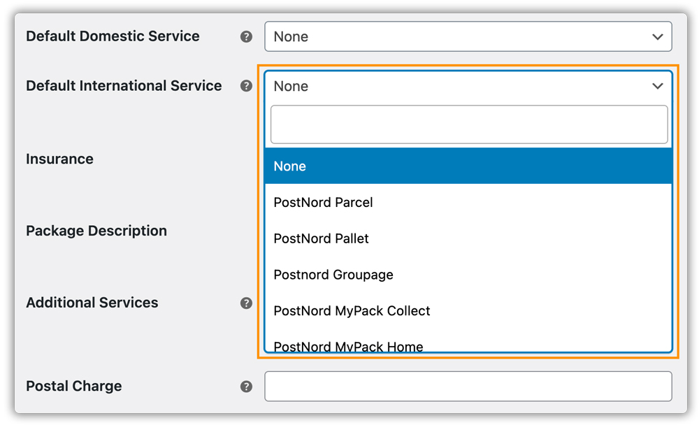 default international services 