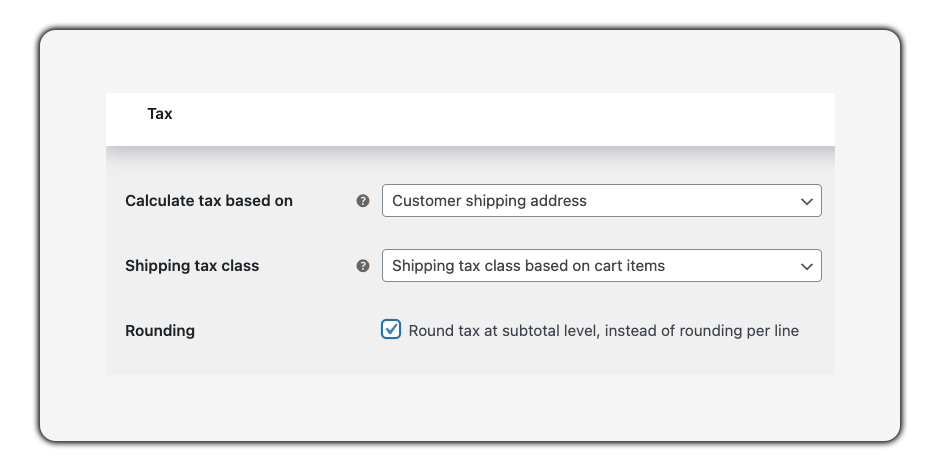round off woocommerce tax