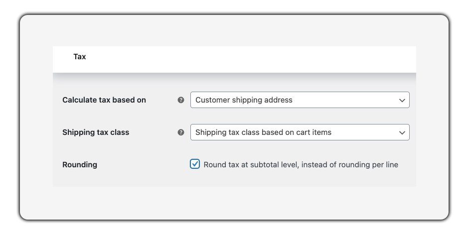 round off woocommerce tax