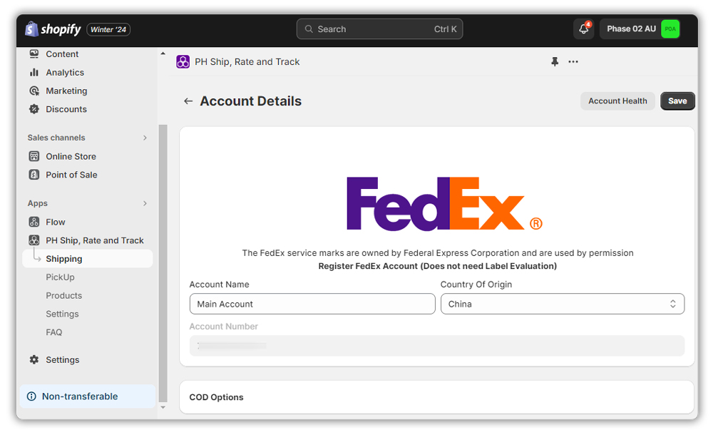 shopify fedex integration