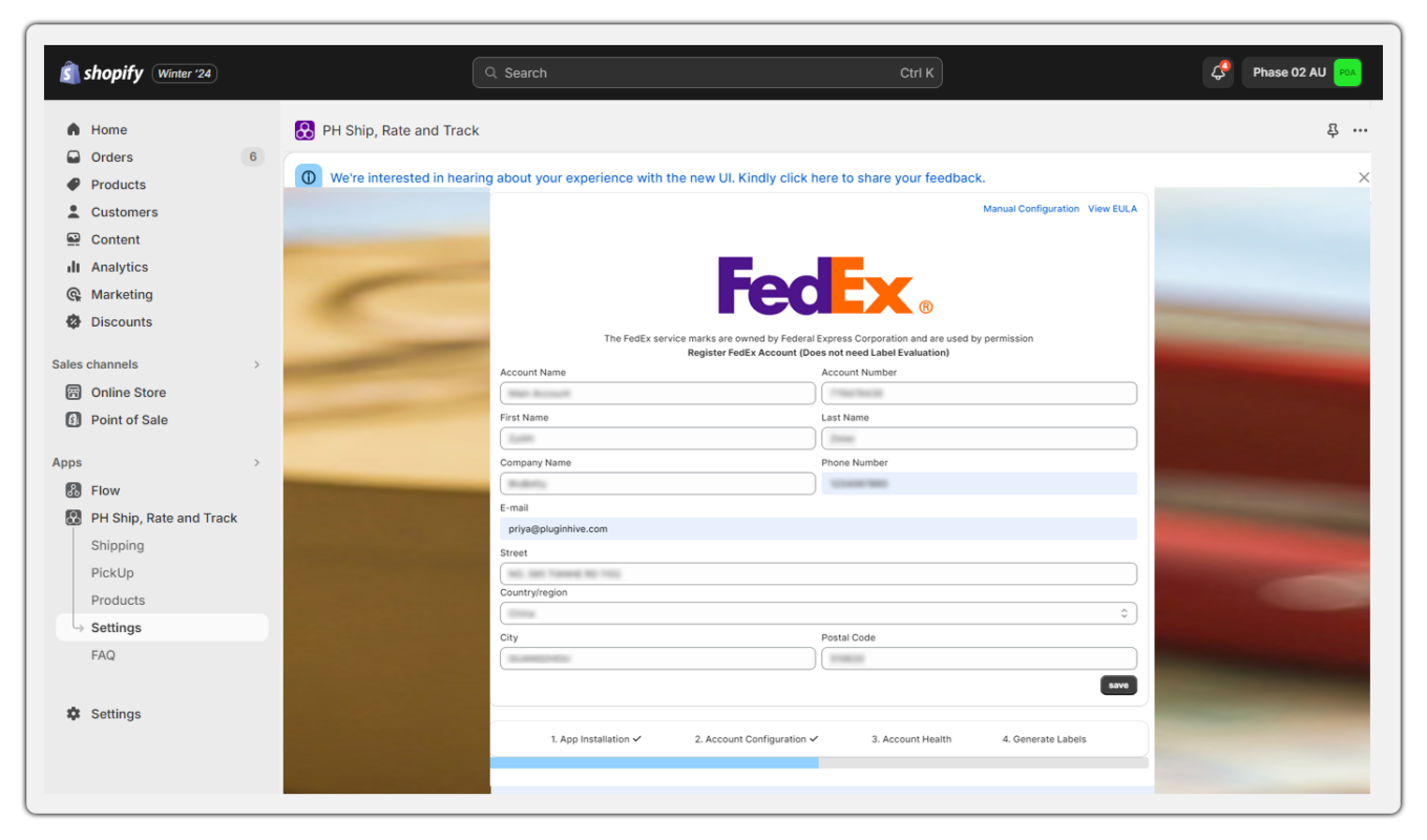 fedex account registration