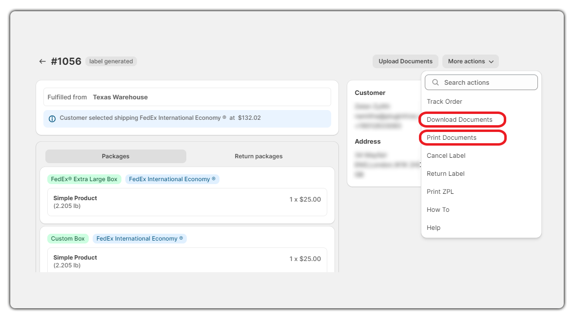 download shipping documents