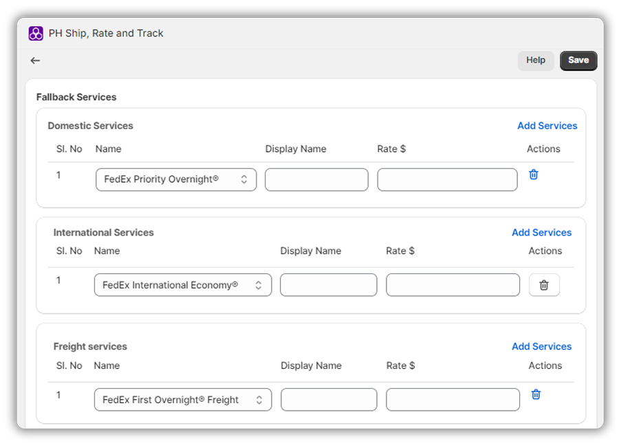 fedex fallback services